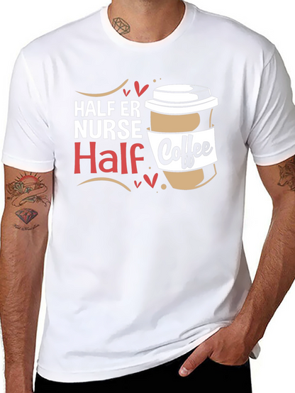 Half ER Nurse Half Coffee Graphic Tee
