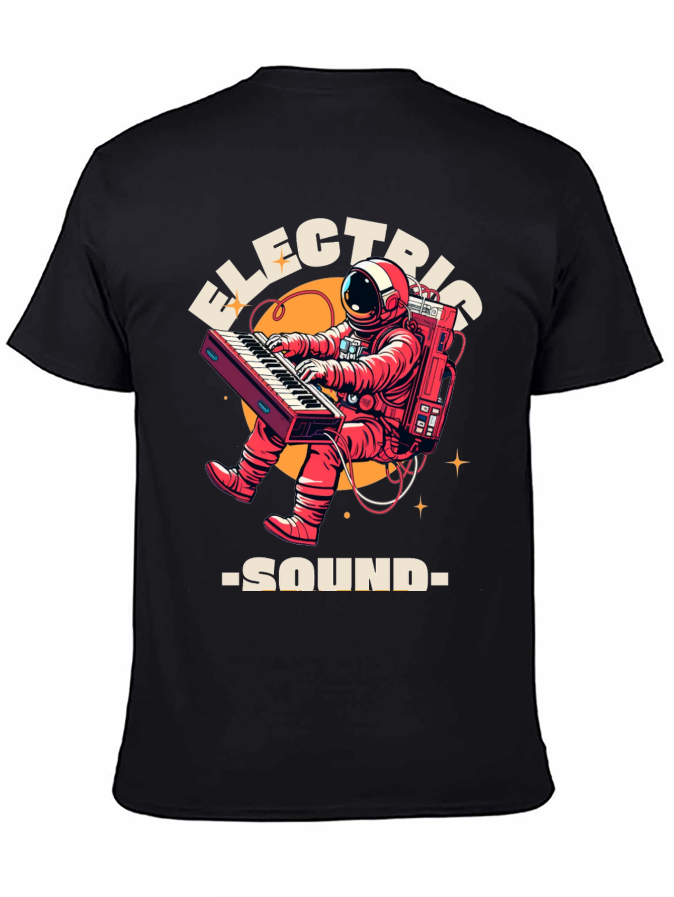 Electric Sound Astronaut T-Shirt - Space Keyboard Player