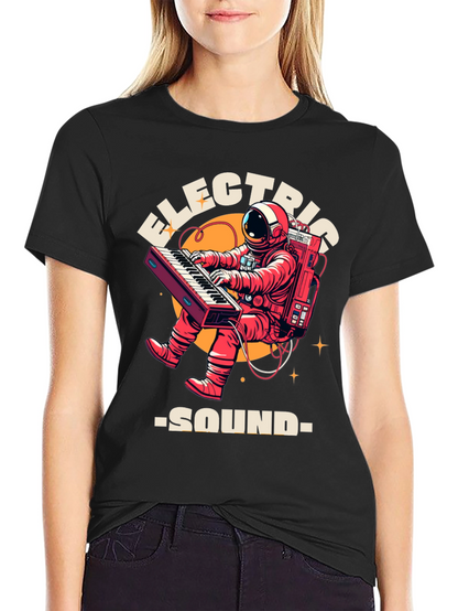 Electric Sound Astronaut T-Shirt - Space Keyboard Player