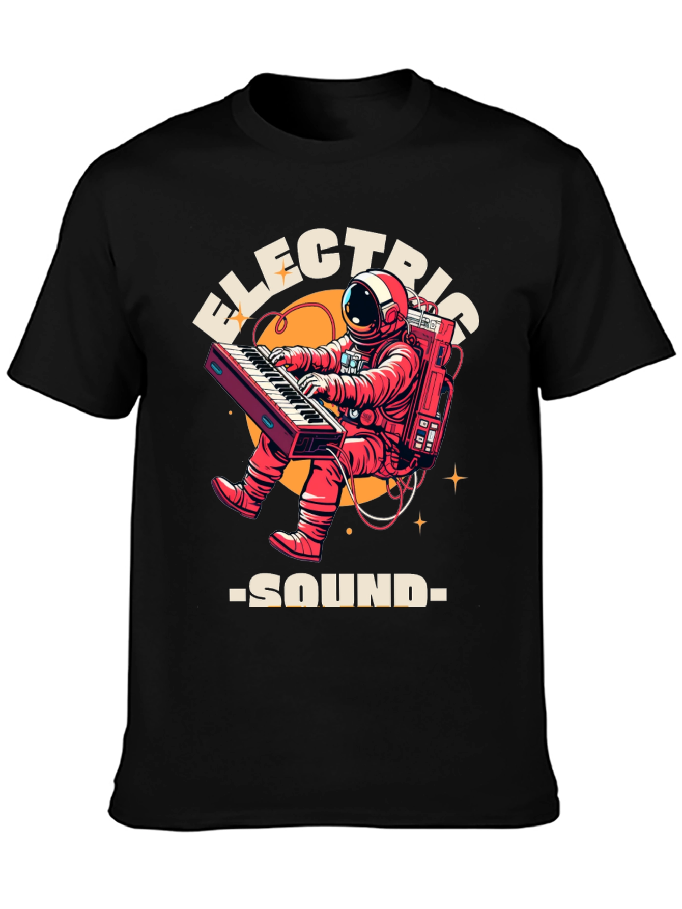 Electric Sound Astronaut T-Shirt - Space Keyboard Player