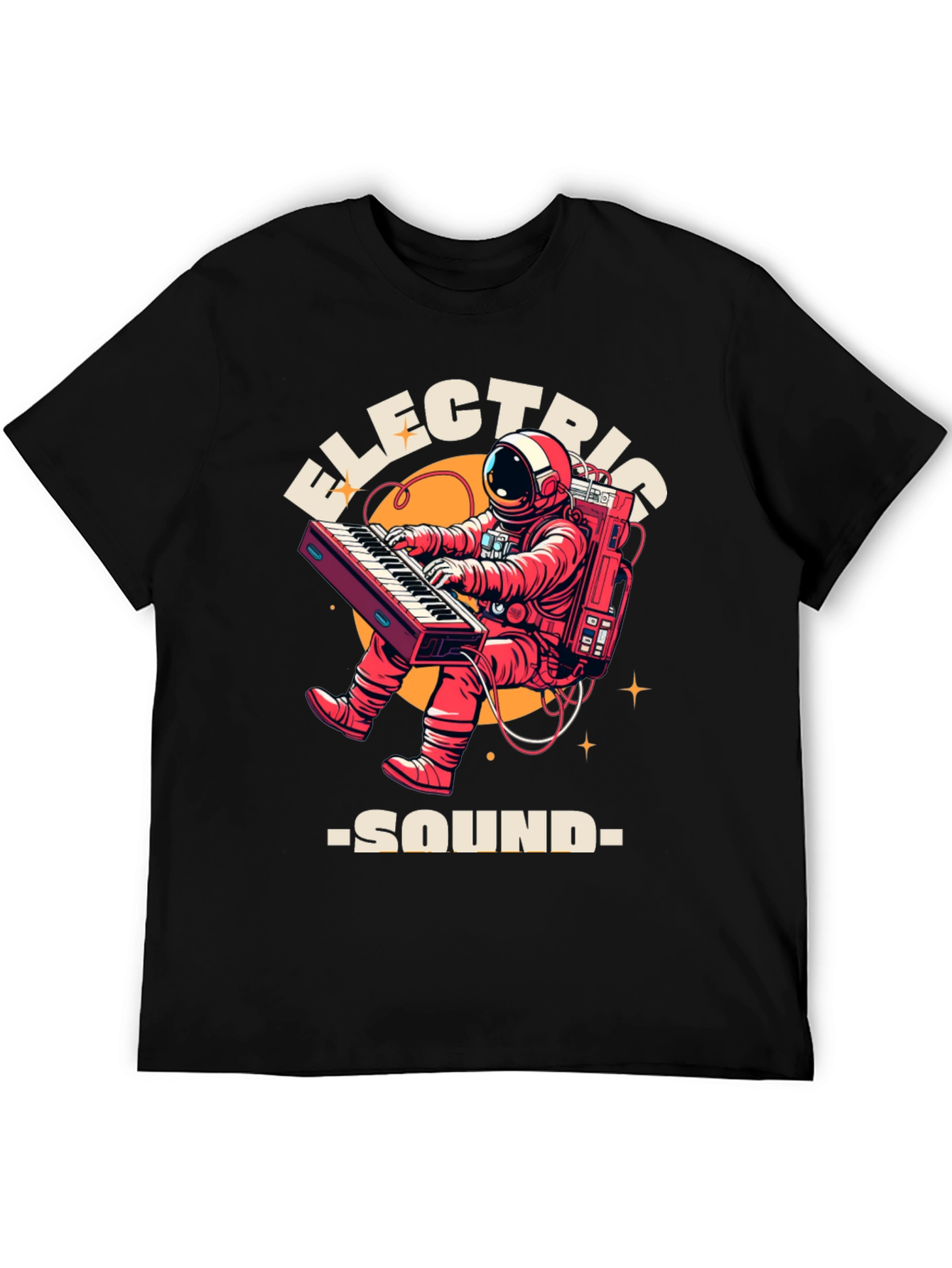 Electric Sound Astronaut T-Shirt - Space Keyboard Player