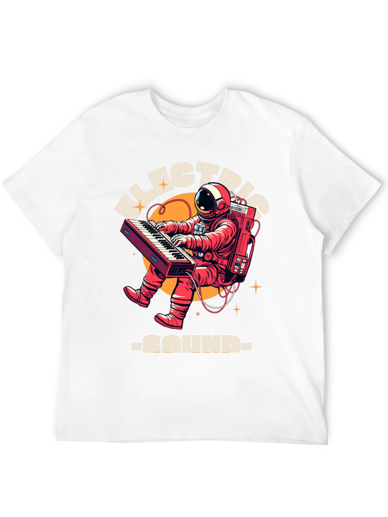 Electric Sound Astronaut T-Shirt - Space Keyboard Player
