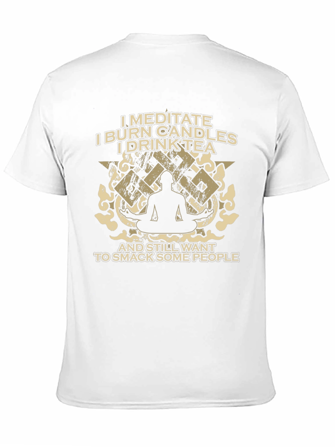 Meditate Burn Candles Smack People T-Shirt