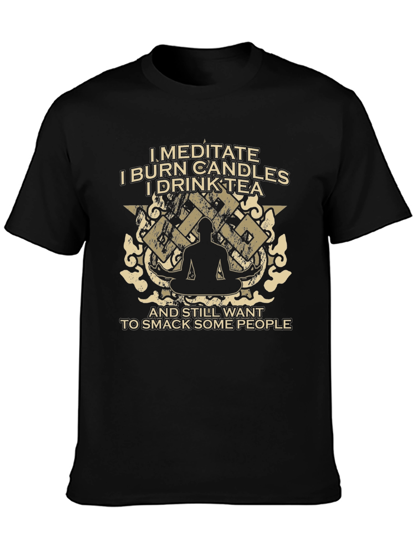 Meditate Burn Candles Smack People T-Shirt