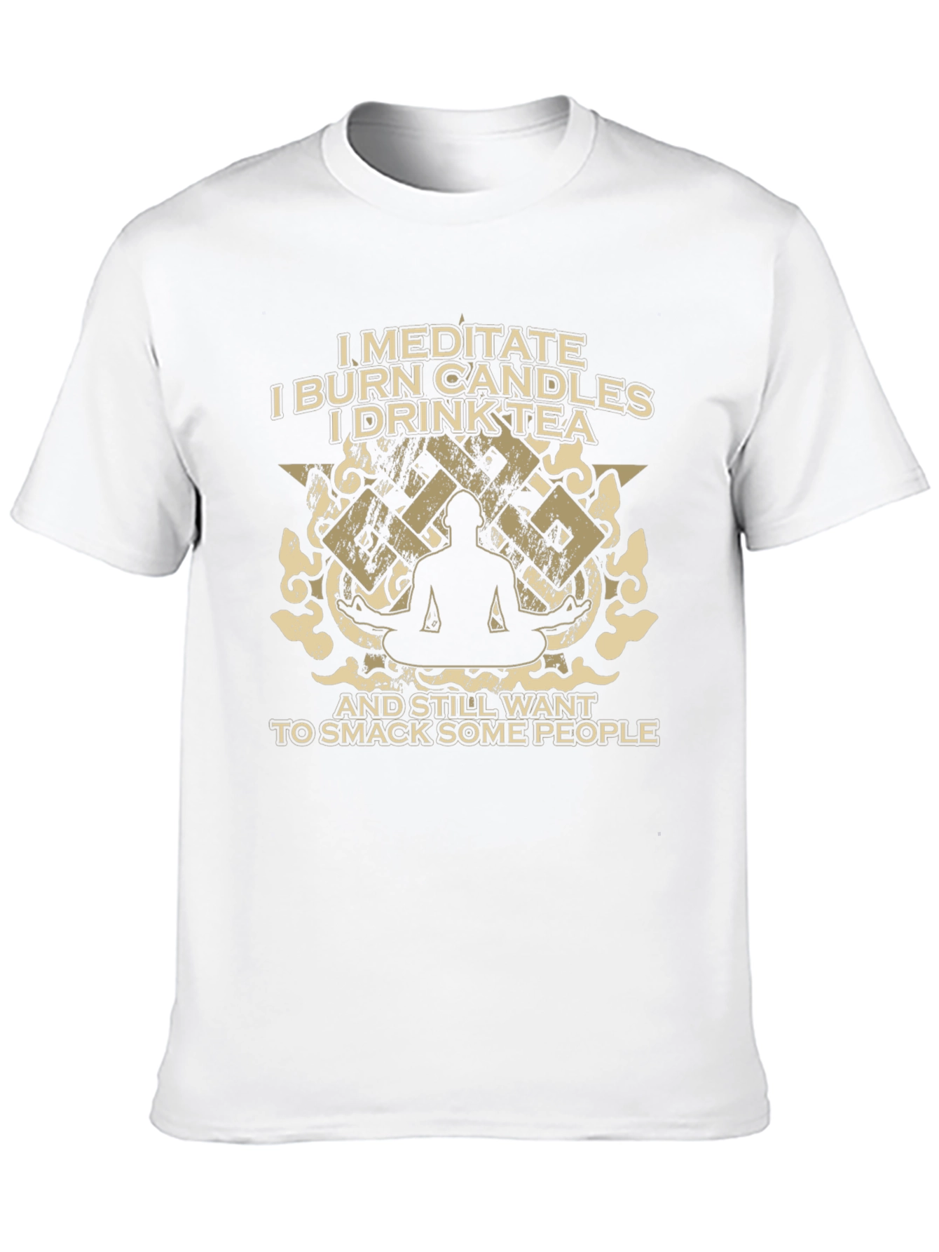 Meditate Burn Candles Smack People T-Shirt