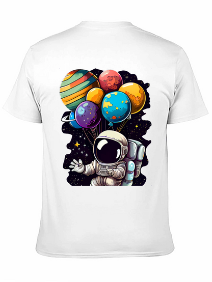 Astronaut Planet Balloons Graphic Tee
