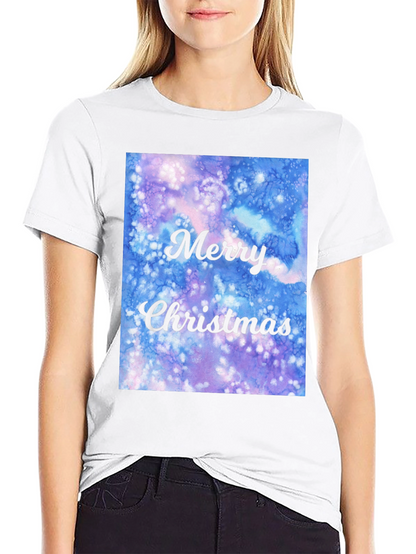 Merry Christmas Watercolor T-Shirt