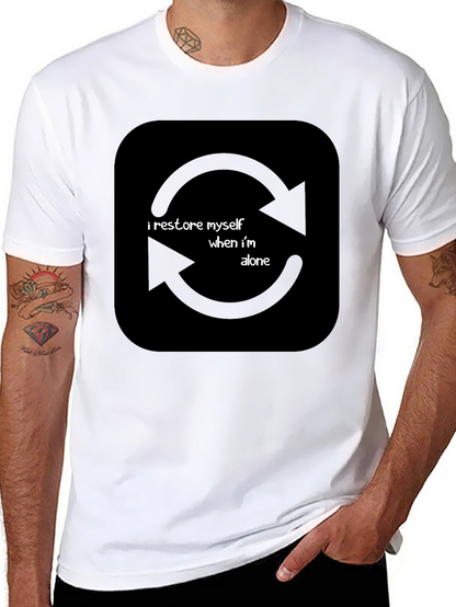 I Restore Myself When Im Alone Black T-Shirt