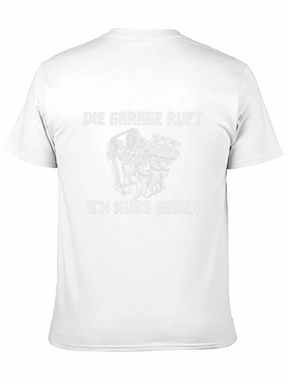 Die Garage Ruft Graphic T-Shirt - Black