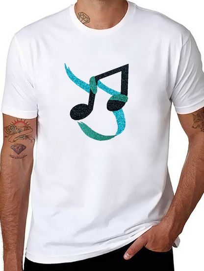 Stylish Music Note Graphic T-Shirt