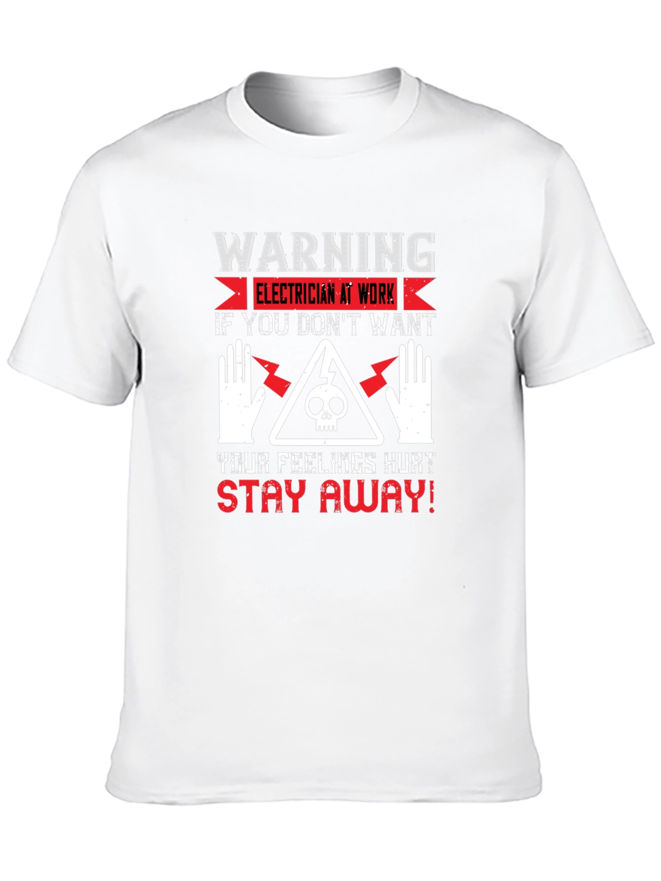 Warning Electrician At Work Graphic T-Shirt