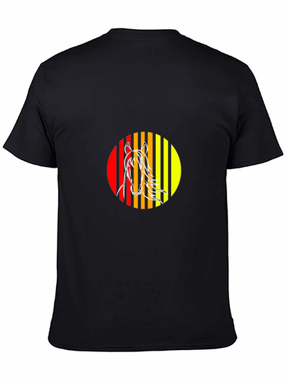 Horse Graphic Tee - Stylish Mens Black T-Shirt