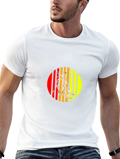 Horse Graphic Tee - Stylish Mens Black T-Shirt