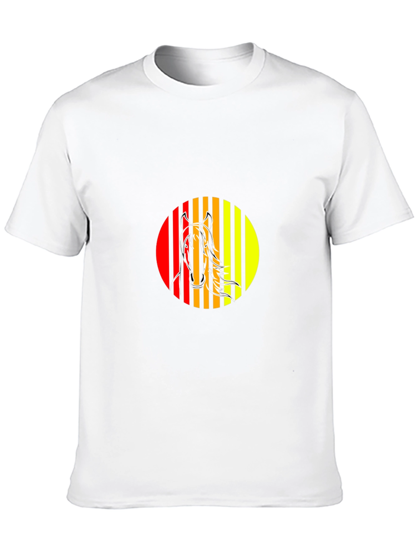 Horse Graphic Tee - Stylish Mens Black T-Shirt