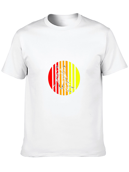 Horse Graphic Tee - Stylish Mens Black T-Shirt