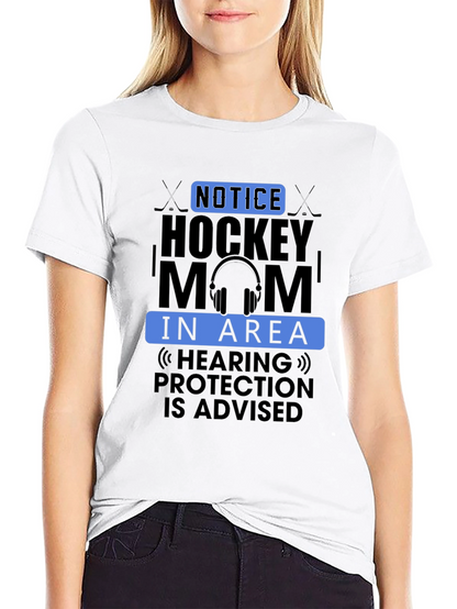 Hockey Mom Graphic Tee - Hearing Protection Advised!