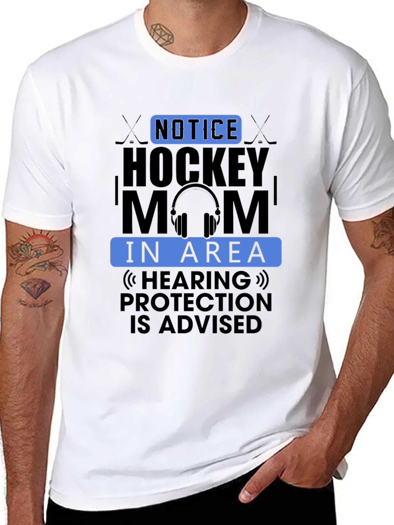 Hockey Mom Graphic Tee - Hearing Protection Advised!