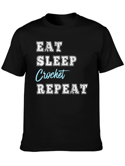 Eat Sleep Crochet Repeat T-Shirt