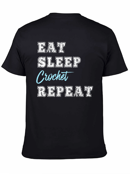 Eat Sleep Crochet Repeat T-Shirt