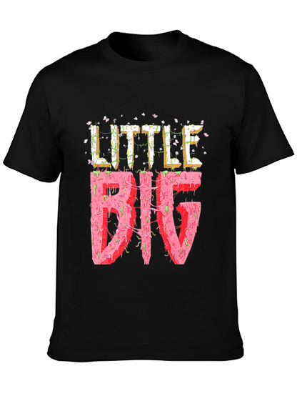 Little Big Graphic Tee - Black Cotton T-Shirt