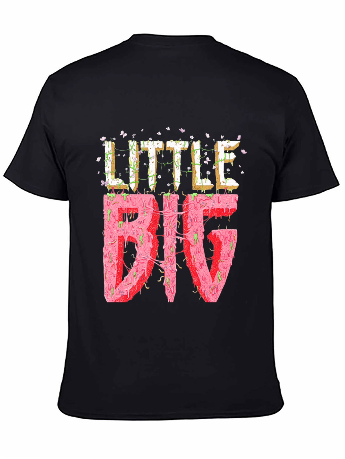 Little Big Graphic Tee - Black Cotton T-Shirt