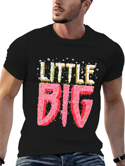 Little Big Graphic Tee - Black Cotton T-Shirt