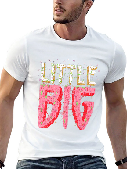 Little Big Graphic Tee - Black Cotton T-Shirt