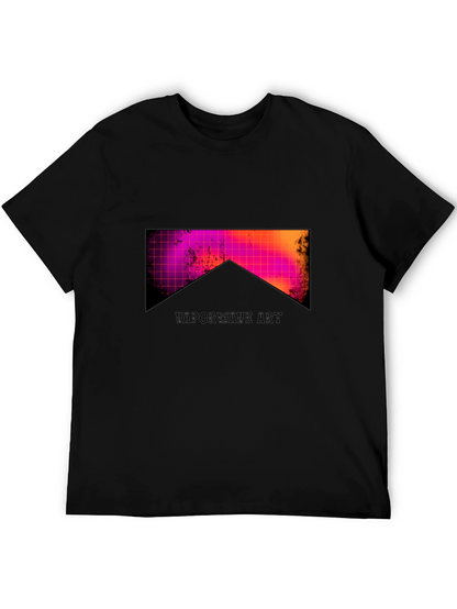 Vaporwave Art Black Tee - Retro Style