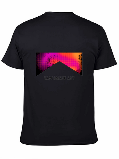 Vaporwave Art Black Tee - Retro Style