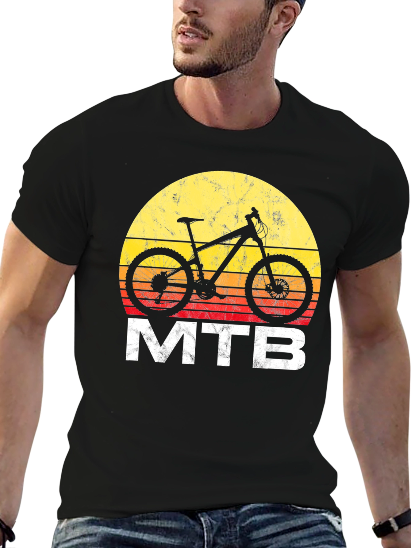MTB Sunset Graphic T-Shirt - Mountain Bike Tee