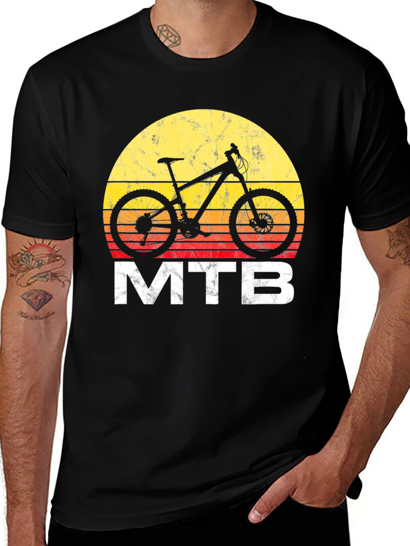 MTB Sunset Graphic T-Shirt - Mountain Bike Tee