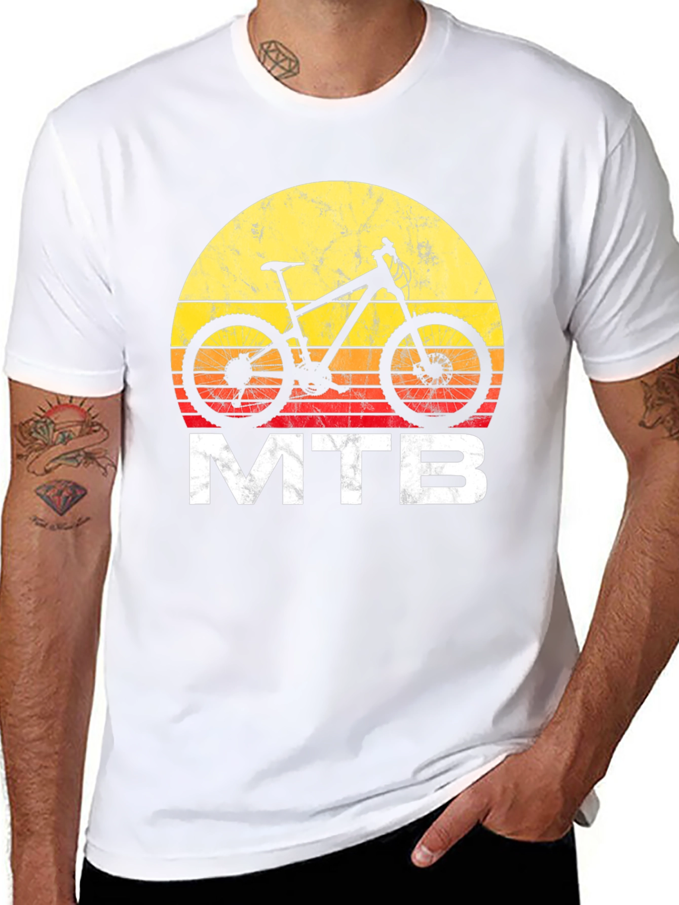 MTB Sunset Graphic T-Shirt - Mountain Bike Tee