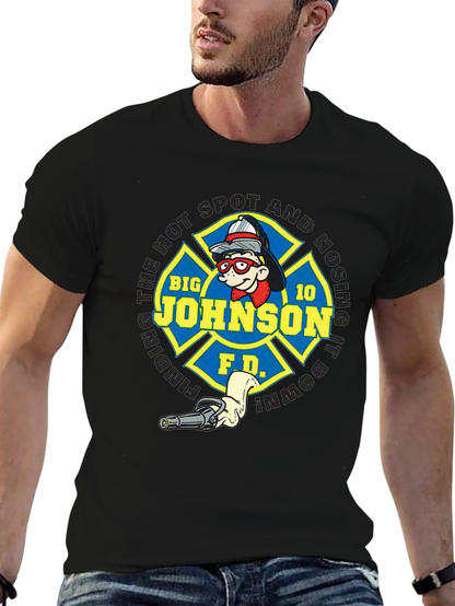 Big Johnson Fire Department Black T-Shirt