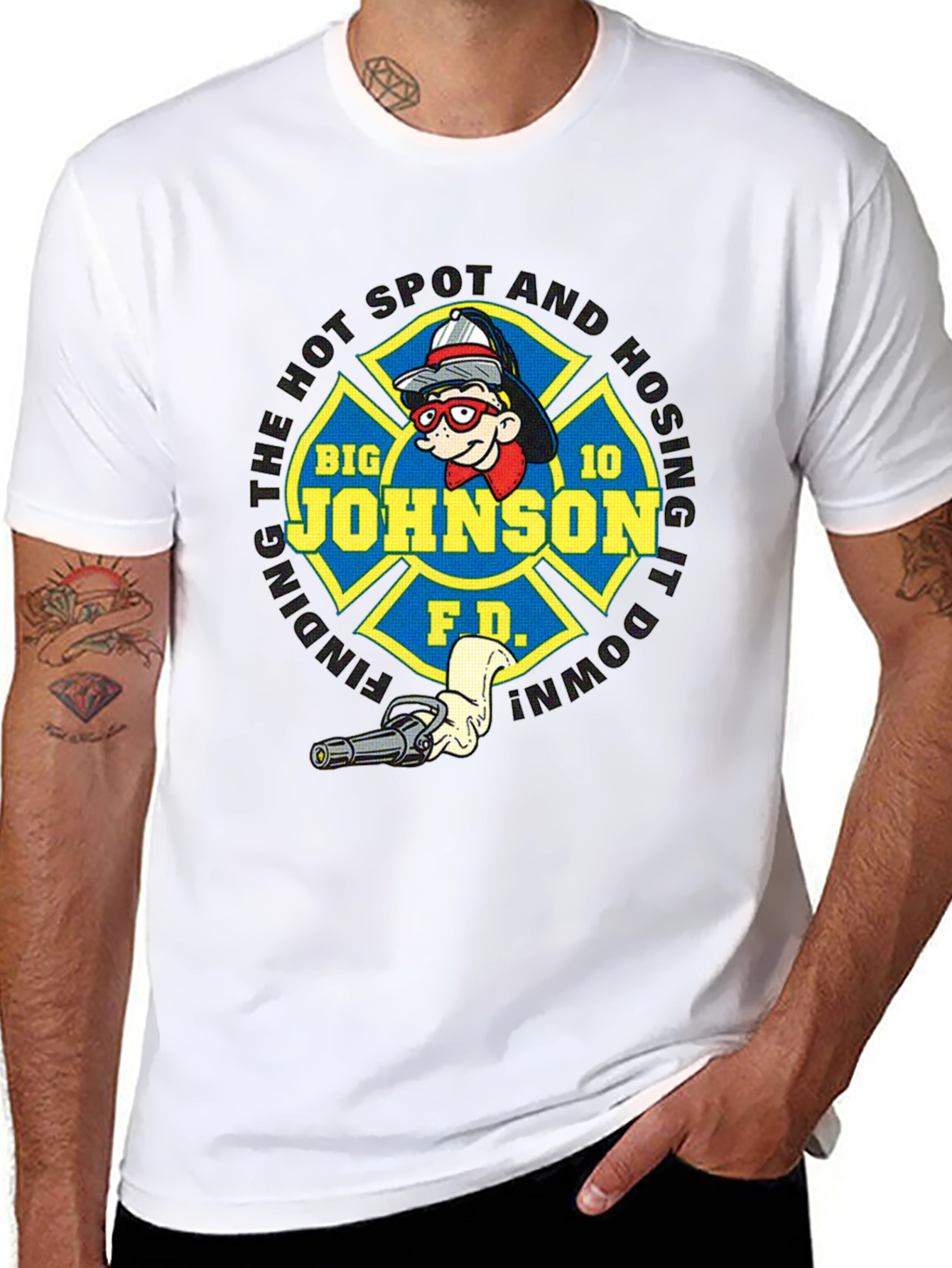 Big Johnson Fire Department Black T-Shirt