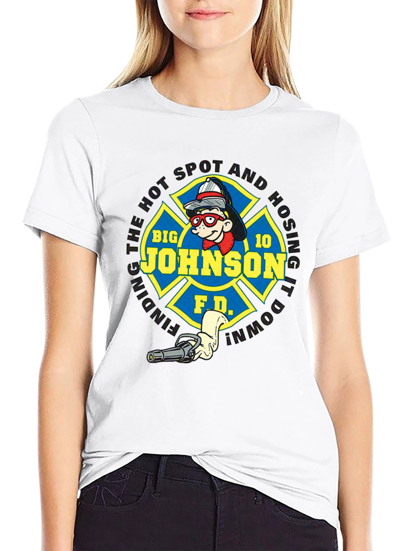 Big Johnson Fire Department Black T-Shirt