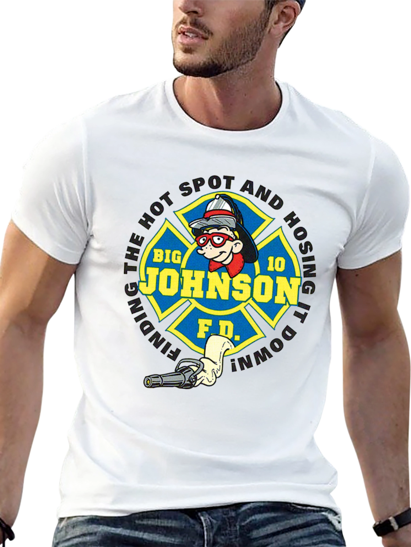 Big Johnson Fire Department Black T-Shirt