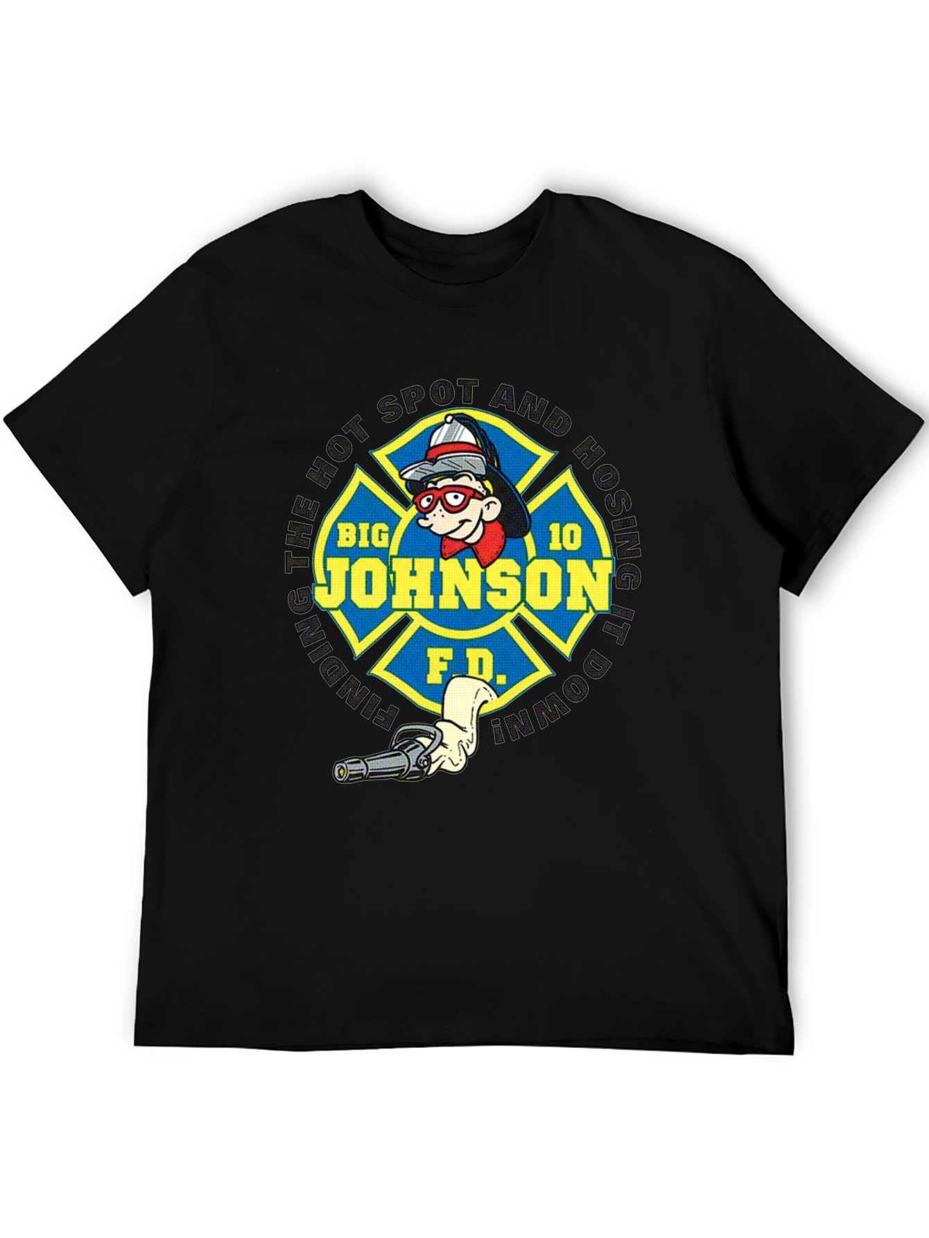 Big Johnson Fire Department Black T-Shirt