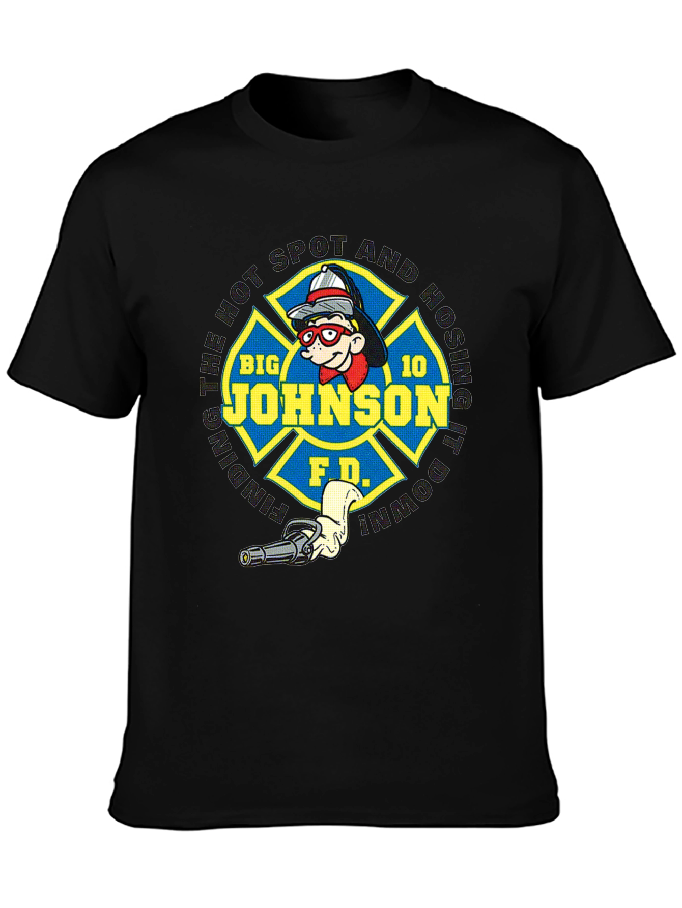 Big Johnson Fire Department Black T-Shirt