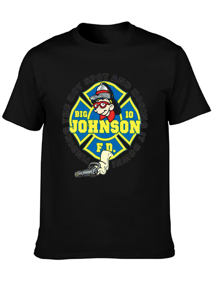 Big Johnson Fire Department Black T-Shirt
