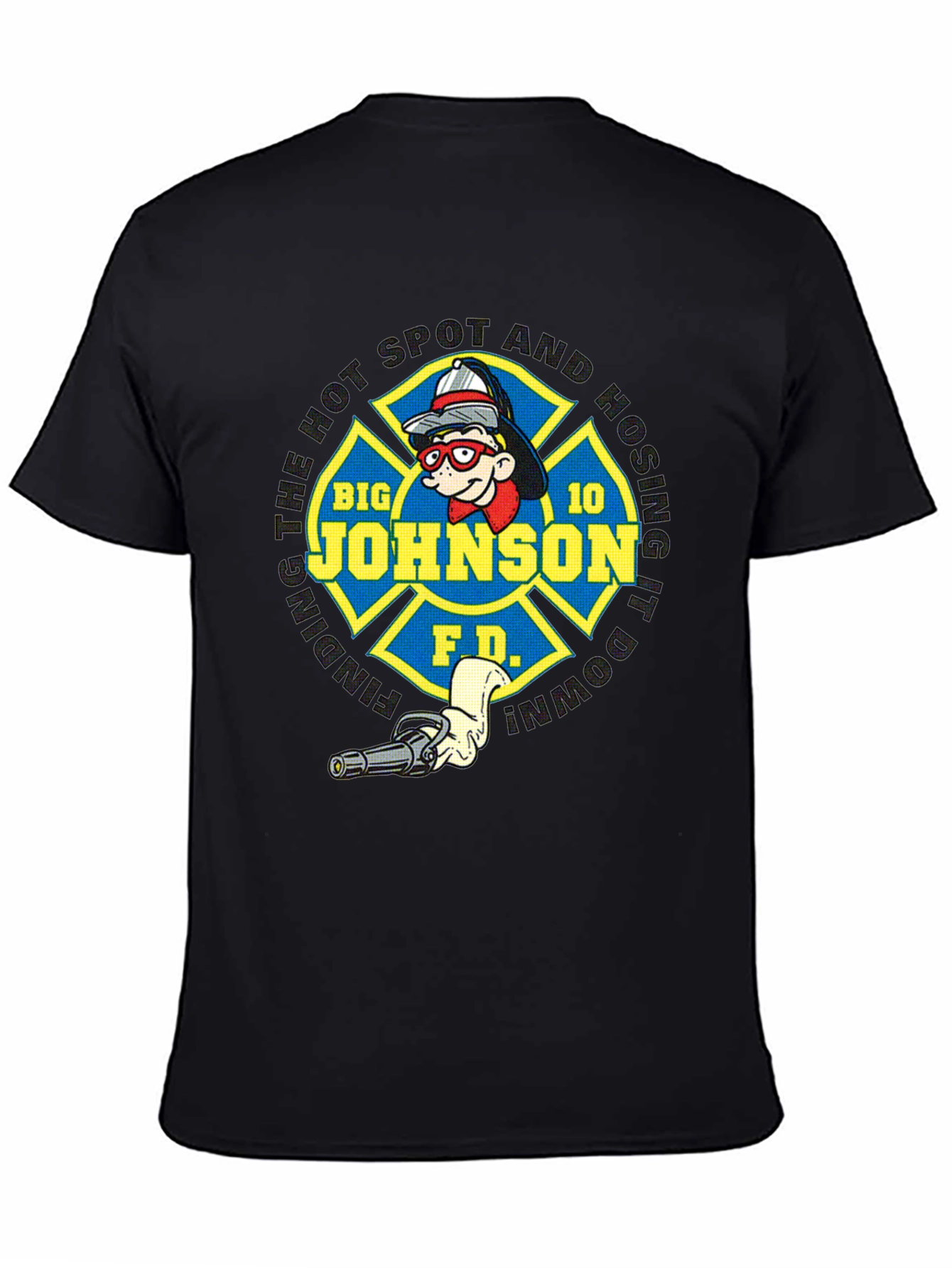 Big Johnson Fire Department Black T-Shirt