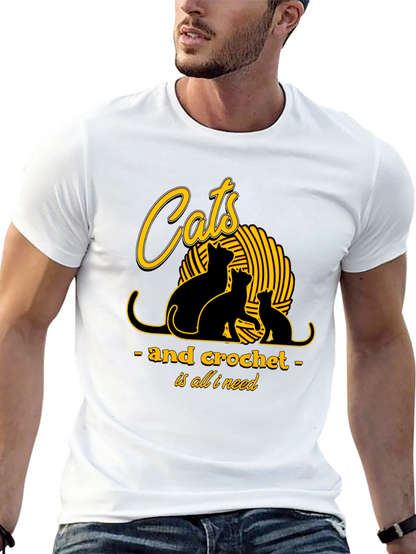 Cats and Crochet T-Shirt - Knit Lover Tee