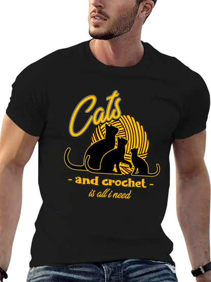 Cats and Crochet T-Shirt - Knit Lover Tee