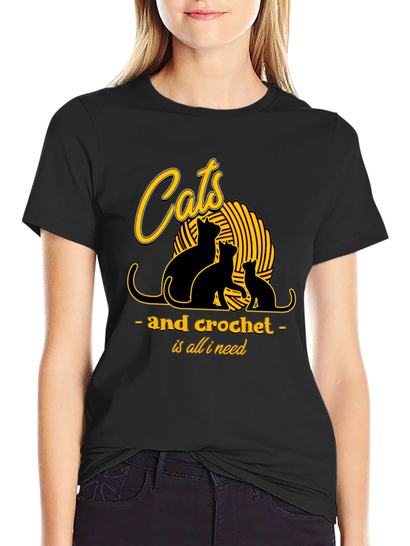 Cats and Crochet T-Shirt - Knit Lover Tee