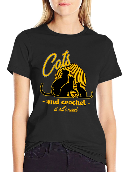 Cats and Crochet T-Shirt - Knit Lover Tee