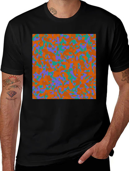 Camouflage Pattern Black T-Shirt