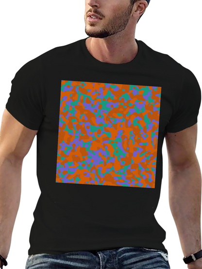 Camouflage Pattern Black T-Shirt