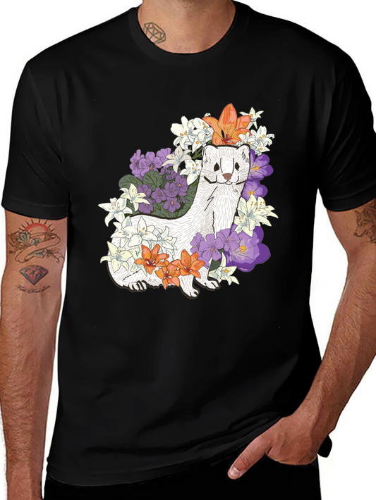 Floral Ferret Graphic Tee