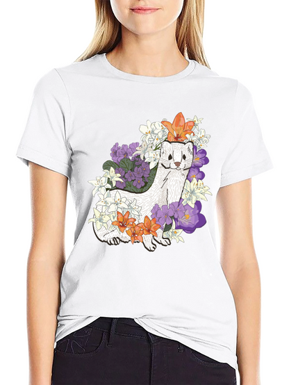Floral Ferret Graphic Tee