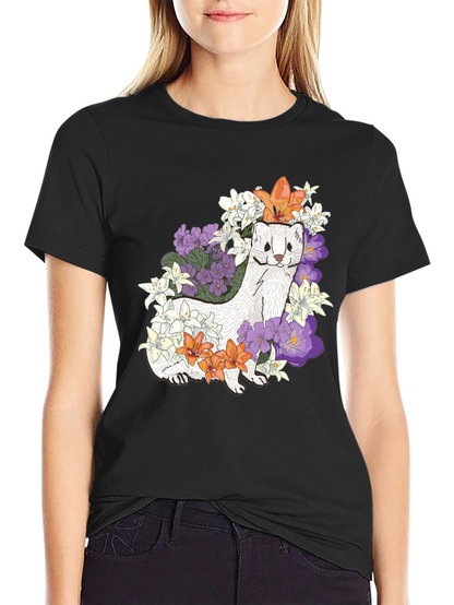 Floral Ferret Graphic Tee