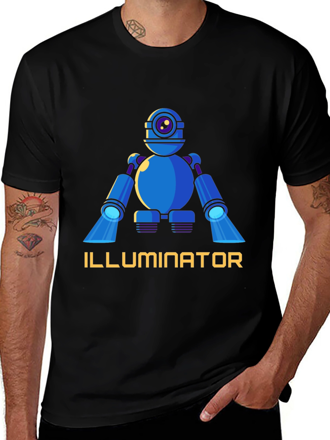Illuminator Robot Graphic T-Shirt